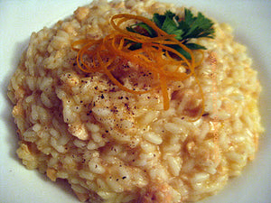 Risotto salmone e arancia